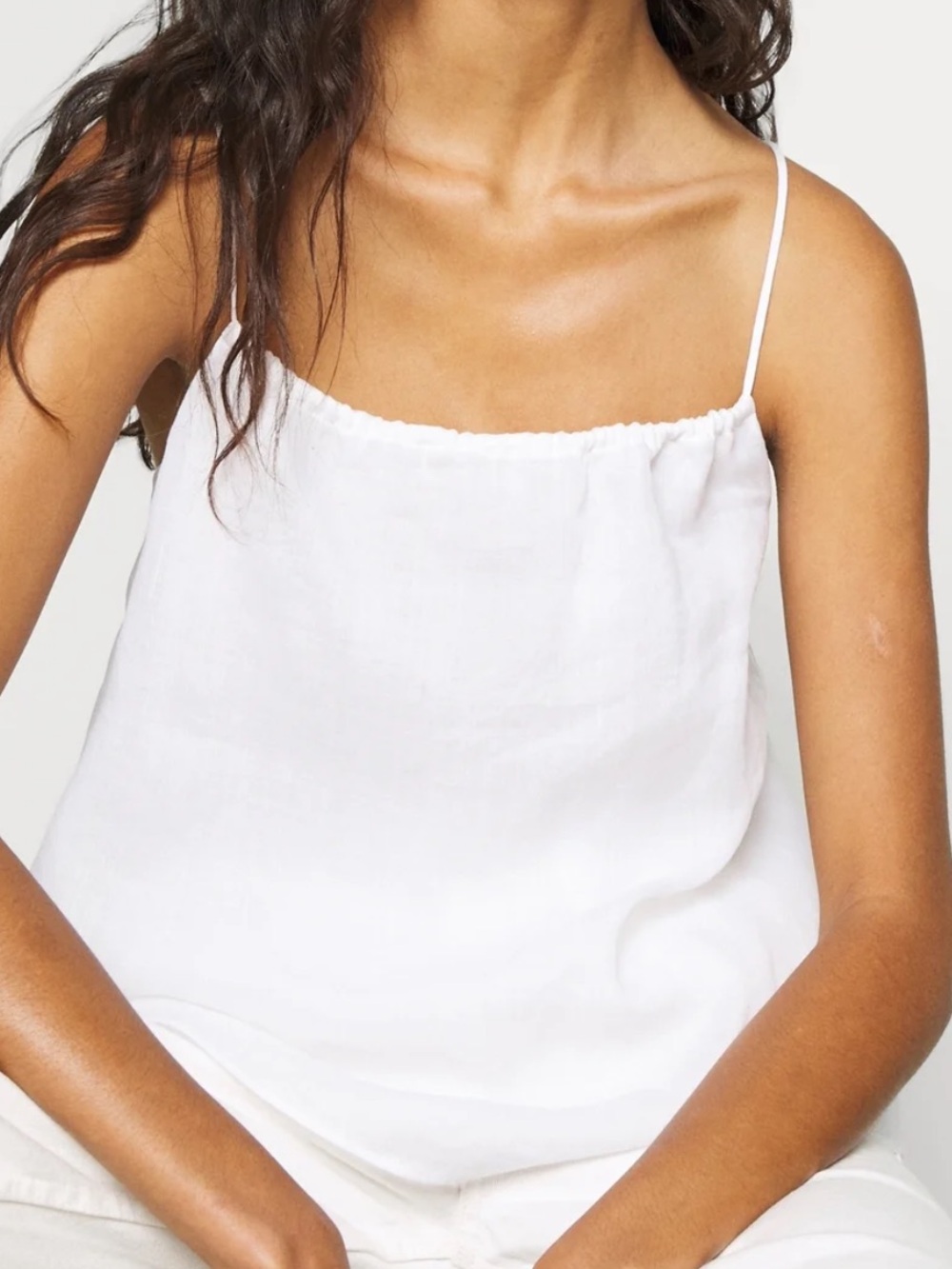 ·Banana Republic· White Lightweight Cross Back Tank Top